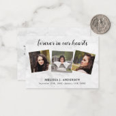 バジェット大理石3フォト悔やみや弔慰葬儀ありがとう ノートカード (正面/裏面インサイチュ)