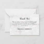 バジェット大理石3フォト悔やみや弔慰葬儀ありがとう ノートカード (裏面)