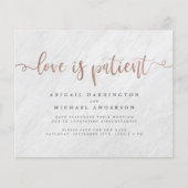 バジェット大理石&バラ金ゴールドスクリプト愛は患者 (正面)