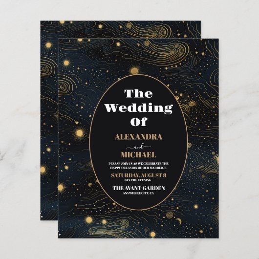 バジェット天の三日月の金ゴールド結婚ズ (正面/裏面)