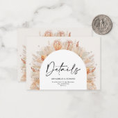 バジェット天然植物性パンパ結婚ス詳細 ノートカード (正面/裏面インサイチュ)