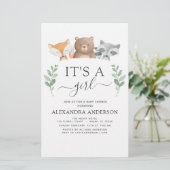 バジェット女の子の赤ちゃんシャワー森の緑 (スタンド正面)