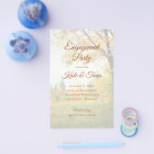 バジェット婚約シャワー秋のシーン招待状 チラシ (シングル)