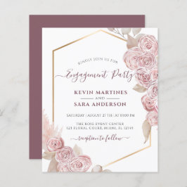 バジェット婚約パーティボヘミアンピンクフローラ