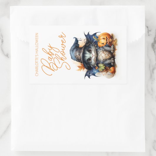 バジェット子供の水の色ベビーシャワーハロウィーン 長方形シール (バッグ)