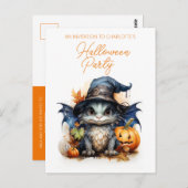 バジェット子供の水の色ベビードラゴンハロウィーン ポストカード (正面/裏面)