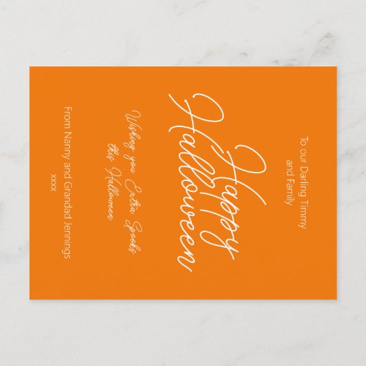 バジェット子供の水の色ベビードラゴンハロウィーン ポストカード (裏面)