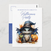 バジェット子供の水の色ベビードラゴンハロウィーン ポストカード (正面/裏面)