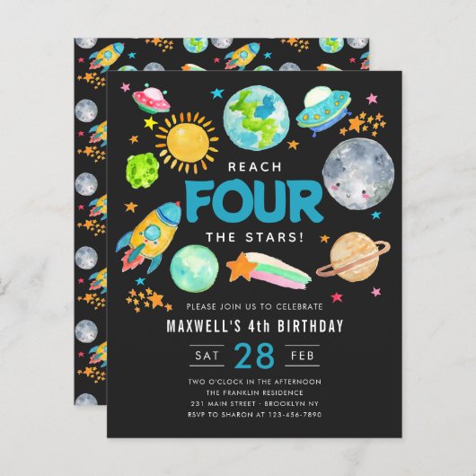 バジェット宇宙スターズムーン4th誕生日パーティー (正面/裏面)