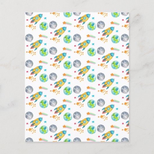 バジェット宇宙ブラストオフ子供の誕生日パーティー (裏面)