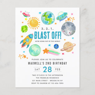 バジェット宇宙ブラストオフ子供の誕生日パーティー