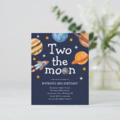 バジェット宇宙ボーイズブルーセカンド誕生日招待状 (スタンド正面)