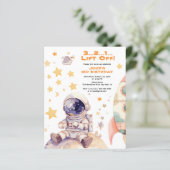 バジェット宇宙&宇宙飛行士子供の誕生日招待状 (スタンド正面)