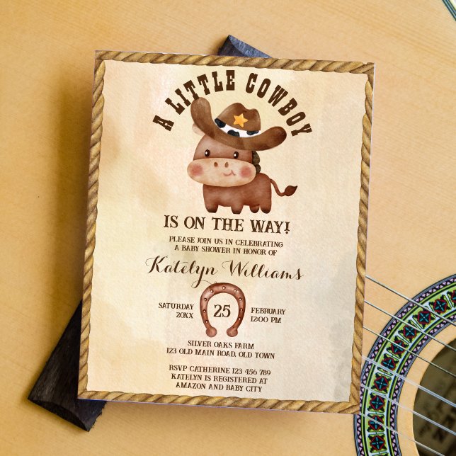 バジェット小さなカウボーイかわいいベビー馬の赤ちゃんシャワー (クリエイターアップロード済み)