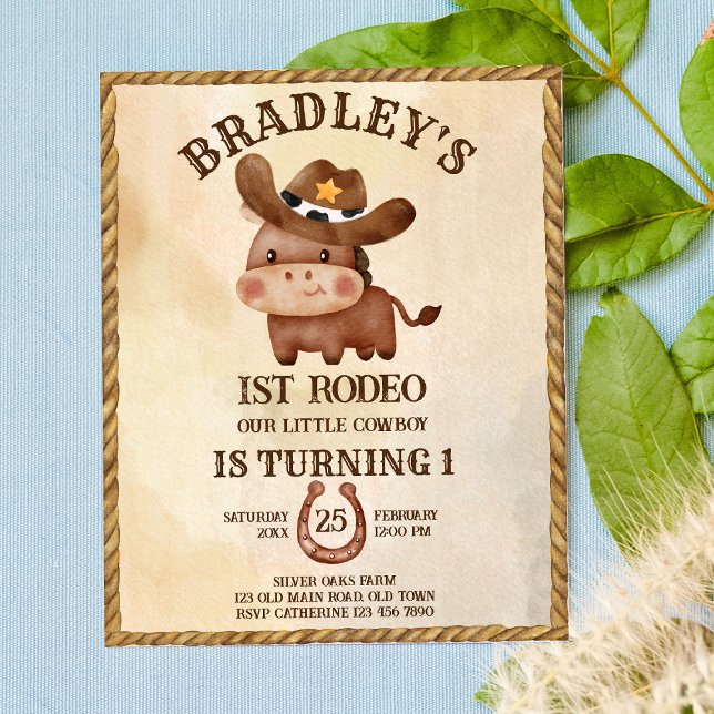 バジェット小さなカウボーイベビー馬1st rodeo invitati (クリエイターアップロード済み)