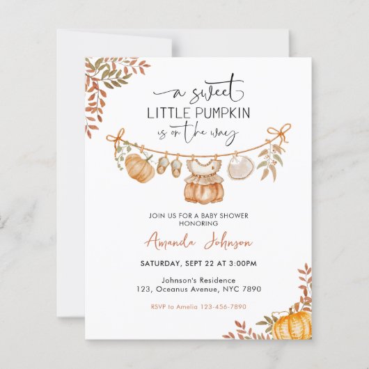 バジェット小さなカボチャは途中ベビーシャワー (正面)