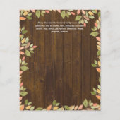 バジェット少年の森の動物の赤ちゃんシャワー チラシ (裏面)