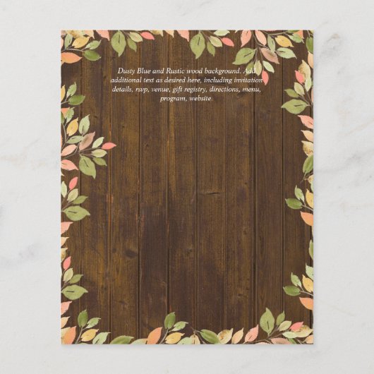 バジェット少年の森の動物の赤ちゃんシャワー チラシ (裏面)