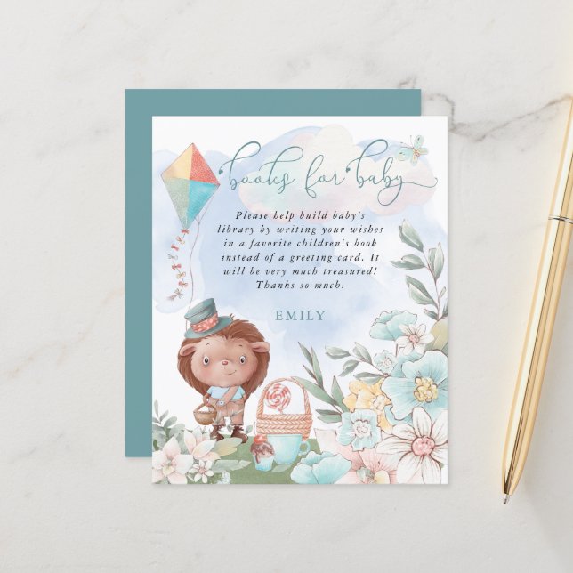 バジェット少年ハリネズミの本の赤ちゃんシャワーピクニック (正面/裏面インサイチュ)