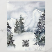 バジェット山の水の色素朴結婚式の招待 チラシ (裏面)