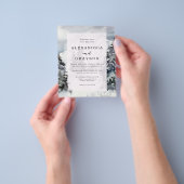 バジェット山の水の色素朴結婚式の招待 チラシ (手)