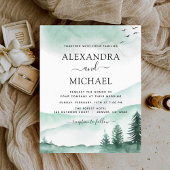 バジェット山素朴の水の色の緑結婚の色