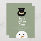 バジェット帽子オフにあなたに雪だるまグリーンカンパニーロゴ (正面/裏面)