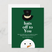 バジェット帽子オフにあなたに雪だるまグリーンカンパニーロゴ (正面/裏面)