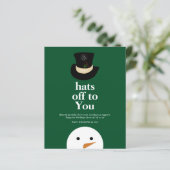 バジェット帽子オフにあなたに雪だるまグリーンカンパニーロゴ (スタンド正面)