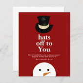 バジェット帽子オフにあなたに雪だるまレッドカンパニーロゴ (正面/裏面)