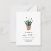 バジェット引っ越しました新しい根の多肉植物 ノートカード (正面)