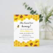 バジェット彼女は彼女の蜂蜜ブライダルシャワー招待状 (スタンド正面)