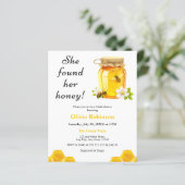 バジェット彼女は彼女の蜂蜜ブライダルシャワー招待状 (スタンド正面)
