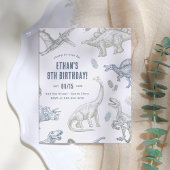 バジェット恐竜の誕生日パーティーの招待状
