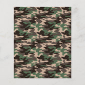 バジェット恐竜の誕生日ラプターカモフラージュ招待状 (裏面)