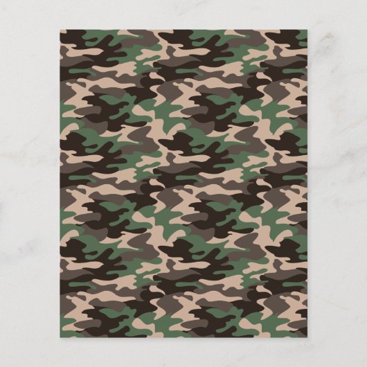 バジェット恐竜の誕生日ラプターカモフラージュ招待状 (裏面)