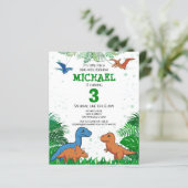 バジェット恐竜キッズディノトレックス誕生日招待状 (スタンド正面)