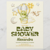 バジェット恐竜テーマベビーシャワー チラシ (正面)