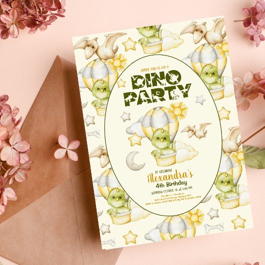 バジェット恐竜テーマベビーシャワー チラシ