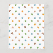 バジェット恐竜ハッチングマンスーン赤ちゃんシャワー招待状 (裏面)