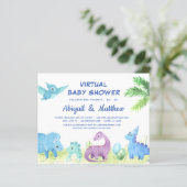 バジェット恐竜バーチャルベビーシャワー招待状 (スタンド正面)