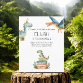 バジェット恐竜誕生日キッズパーティの招待状