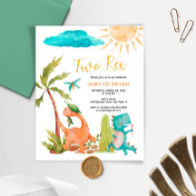 バジェット恐竜2レックス誕生日招待状