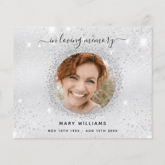 バジェット悔やみや弔慰シルバーの輝感謝していき写真 (裏面)