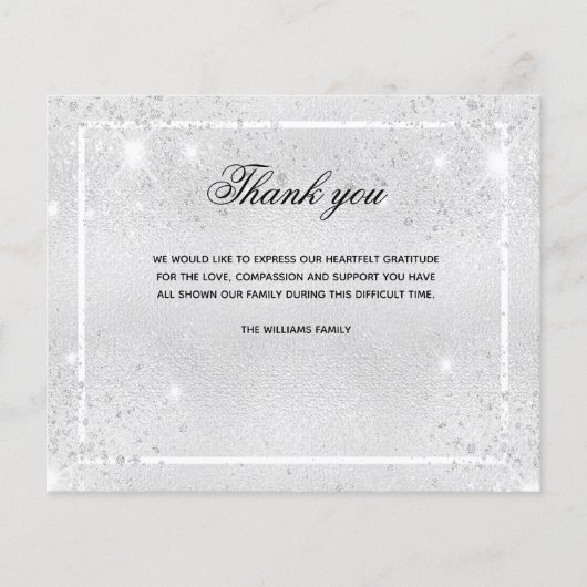 バジェット悔やみや弔慰シルバーの輝感謝していき写真 (正面)