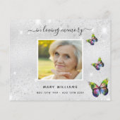 バジェット悔やみや弔慰シルバーバタフライ感謝してい写真you (裏面)