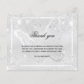 バジェット悔やみや弔慰シルバーバタフライ感謝してい写真you (正面)