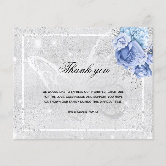 バジェット悔やみや弔慰シルバーフローラ感謝してい写真あなた (正面)