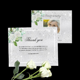 バジェット悔やみや弔慰シルバーフローラ感謝してい写真あなた