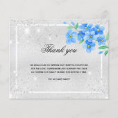 バジェット悔やみや弔慰シルバーブルーフローラ感謝してい写真あなた (正面)